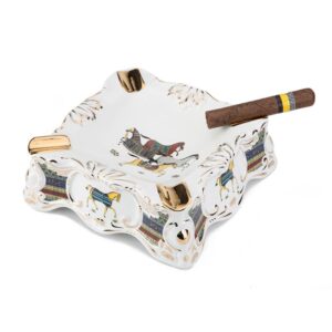Gạt tàn xì gà 4 điếu Lubinski họa tiết War Horse - G1